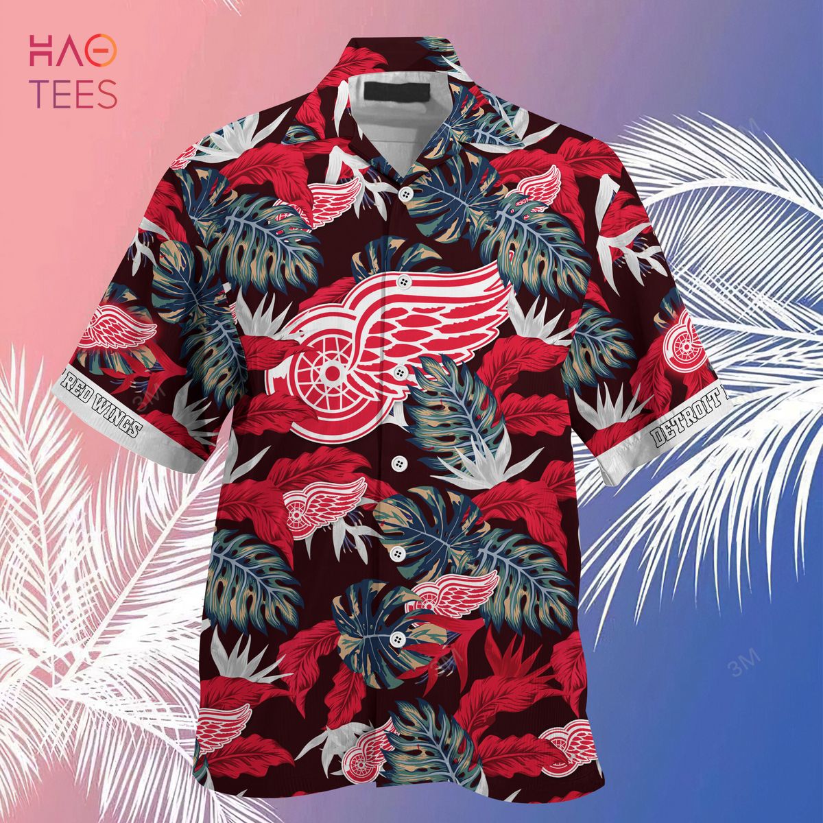 LIMITED] Detroit Red Wings NHL-Summer Hawaiian Shirt And Shorts