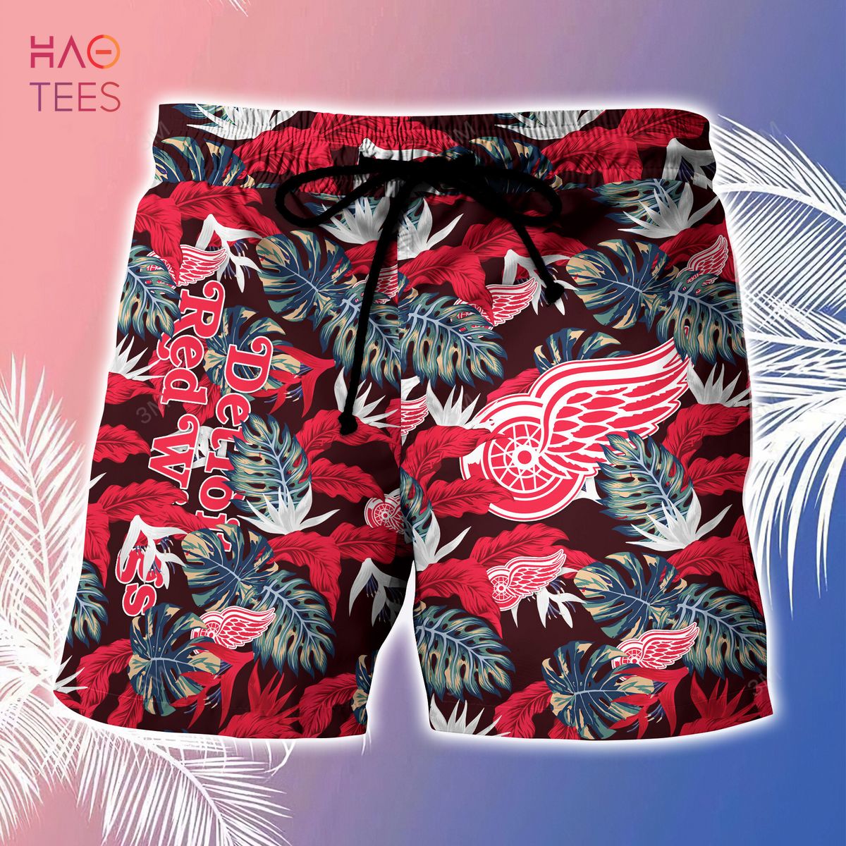 NHL Detroit Red Wings Design Logo 3 Hawaiian Shirt For Men And