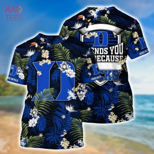 [LIMITED] Duke Blue Devils  Summer Hawaiian Shirt And Shorts,  With Tropical Patterns For Fans