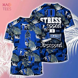 [LIMITED] Duke Blue Devils  Summer Hawaiian Shirt And Shorts, Stress Blessed Obsessed For Fans