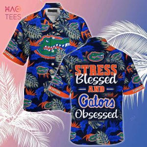 [LIMITED] Florida Gators  Summer Hawaiian Shirt And Shorts, Stress Blessed Obsessed For Fans