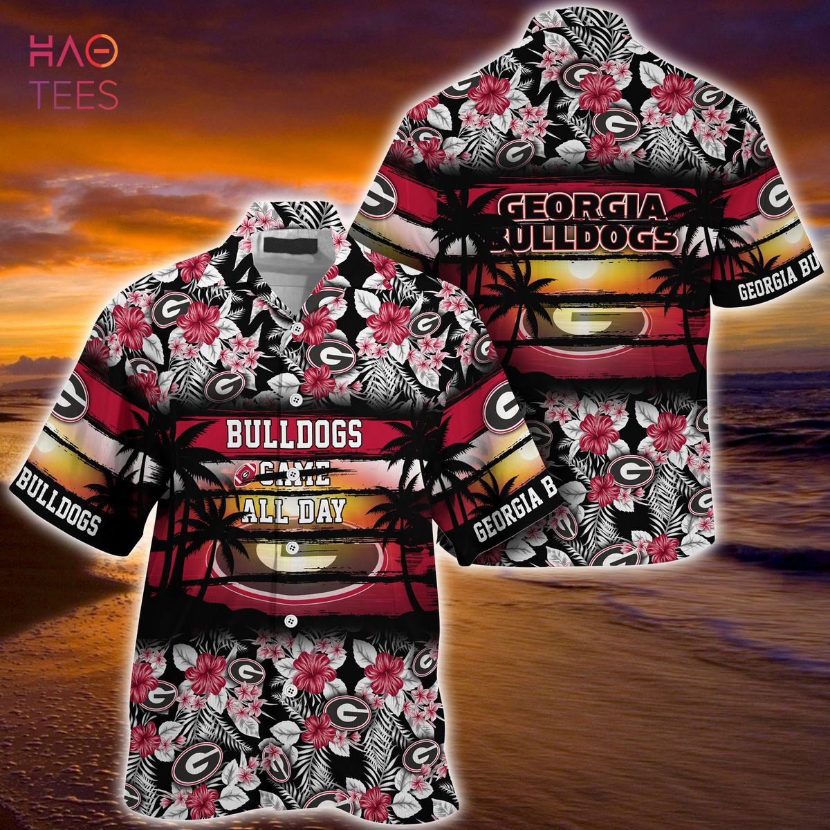 [LIMITED] Georgia Bulldogs Summer Hawaiian Shirt, Floral Pattern For Sports Enthusiast This Year