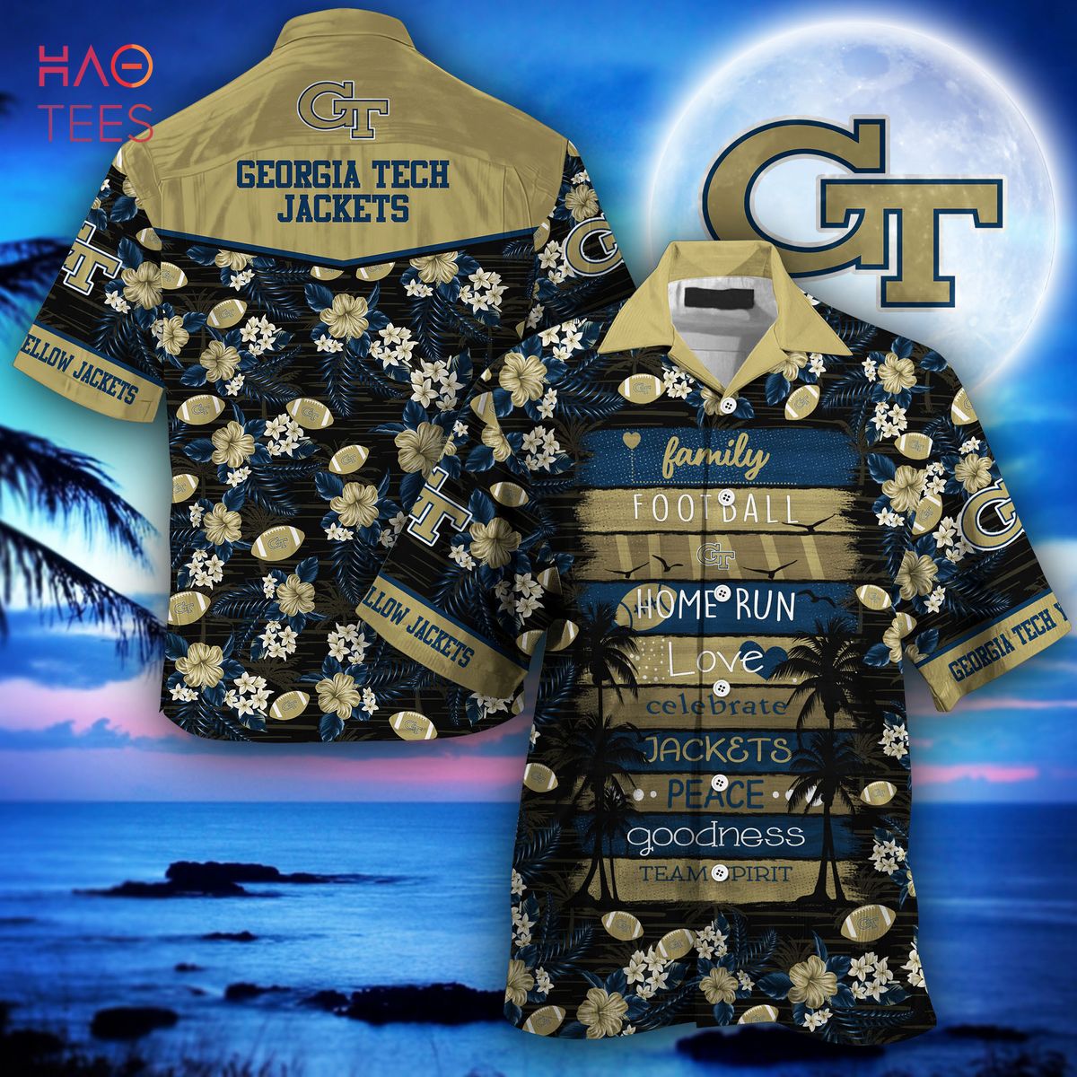 [LIMITED] Georgia Tech Yellow Jackets Hawaiian Shirt, New Gift For Summer