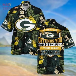 [LIMITED] Green Bay Packers NFL-Summer Hawaiian Shirt And Shorts,  With Tropical Patterns For Fans