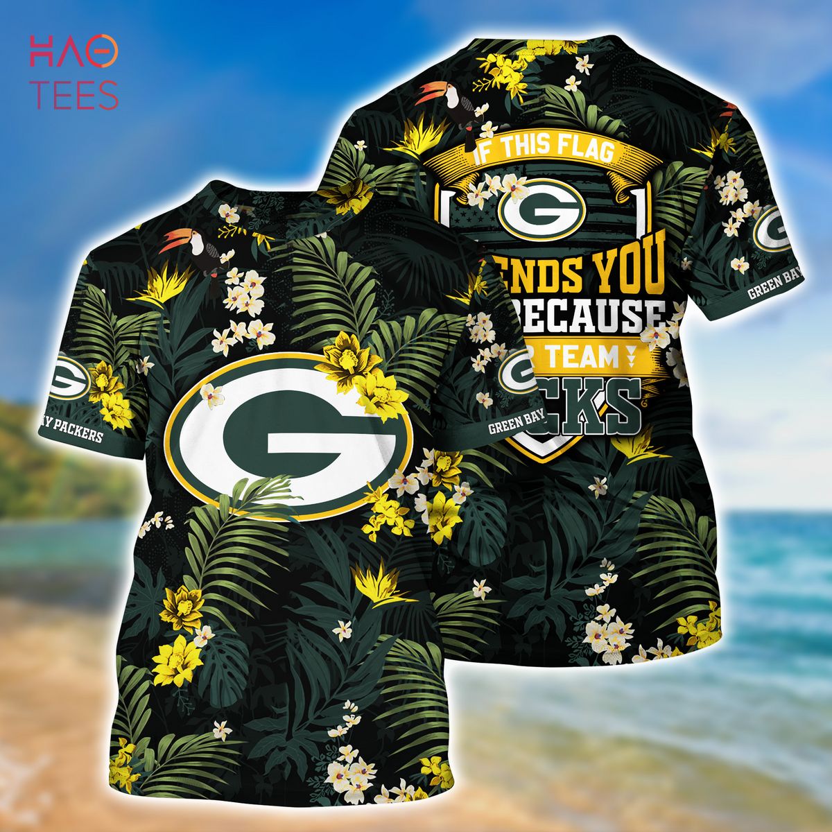 LIMITED] Green Bay Packers NFL-Summer Hawaiian Shirt And Shorts, With  Tropical Patterns For Fans