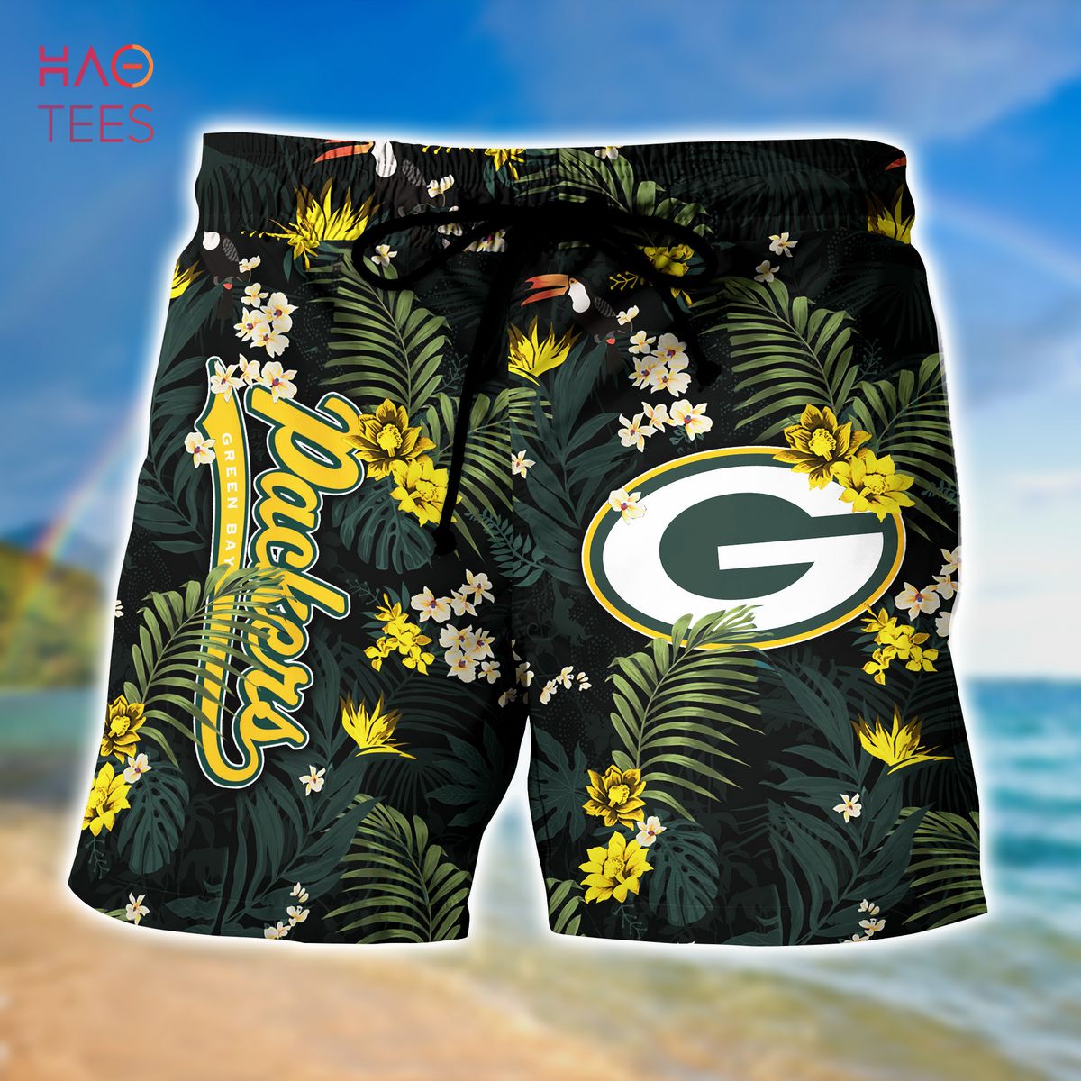 Green Bay Packers Goofy Hawaiian Shirt and Shorts