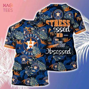 [LIMITED] Houston Astros MLB-Summer Hawaiian Shirt And Shorts, Stress Blessed Obsessed For Fans