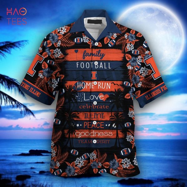 [LIMITED] Illinois Fighting Illini Hawaiian Shirt, New Gift For Summer