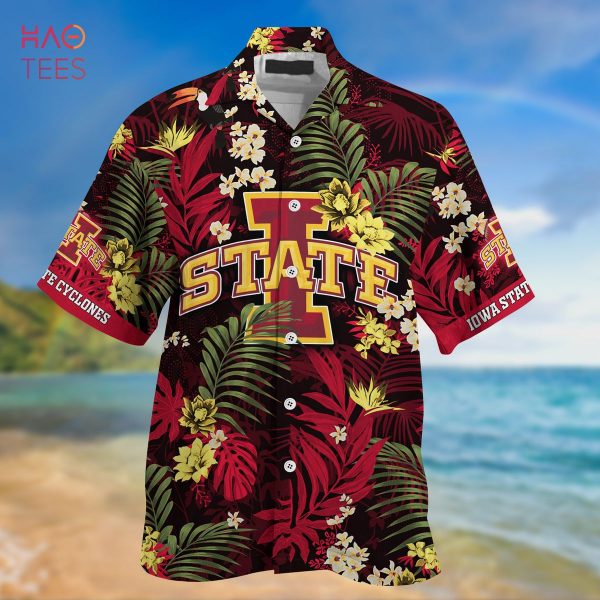 [LIMITED] Iowa State Cyclones  Summer Hawaiian Shirt And Shorts,  With Tropical Patterns For Fans
