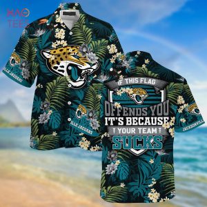 Jacksonville Jaguars NFL Tropical Flowers Pattern Short Sleeves Hawaiian  Shirt