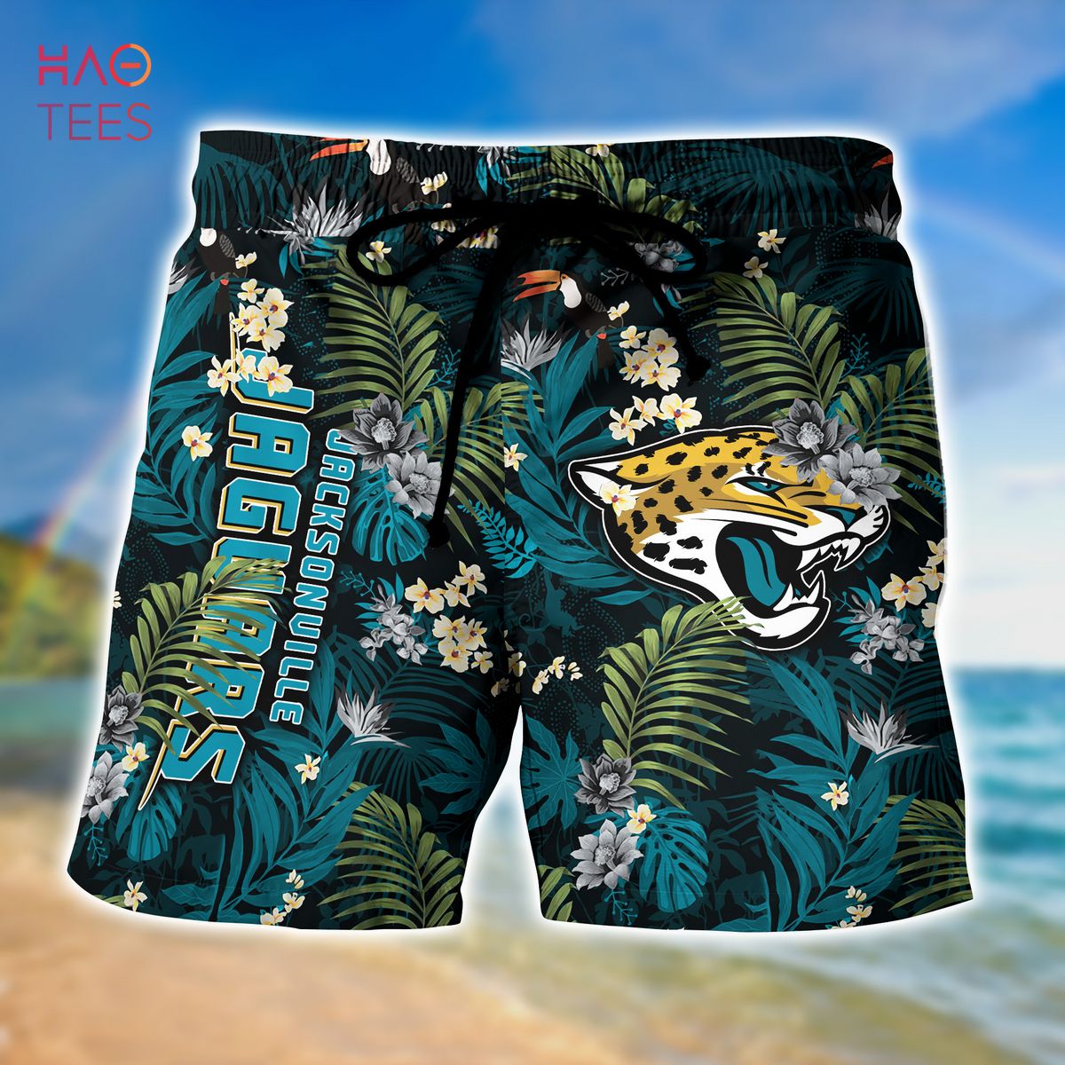 Personalized Jacksonville Jaguars NFL Hawaiian Shirt, beach shorts