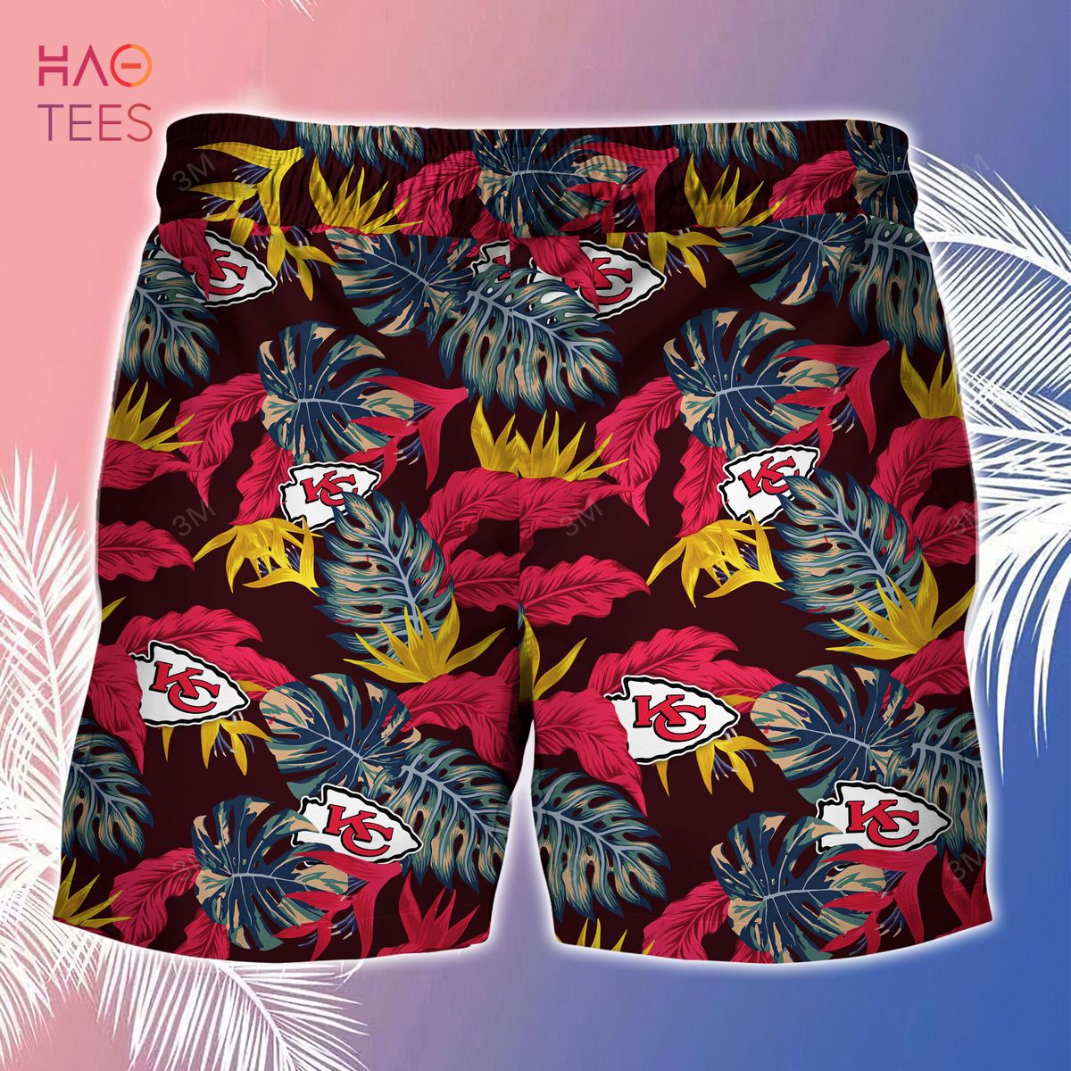 Kansas City Chiefs Long Leaves Hawaiian Shorts Gift For Fans