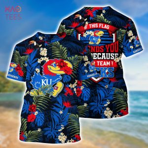[LIMITED] Kansas Jayhawks  Summer Hawaiian Shirt And Shorts,  With Tropical Patterns For Fans