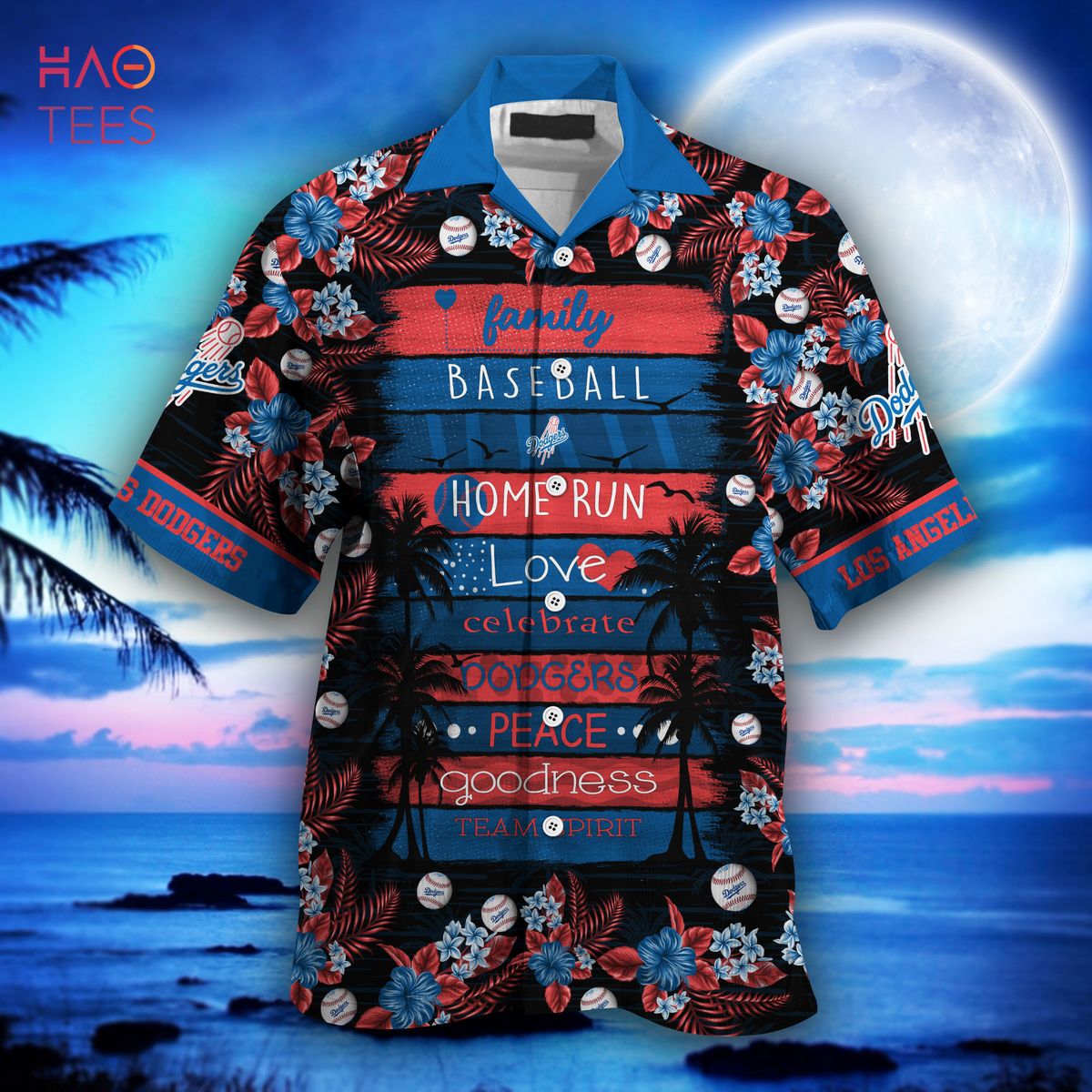 LA dodgers Hawaiian Shirt, summer aloha hawaii shirt, hawaiian, 3d