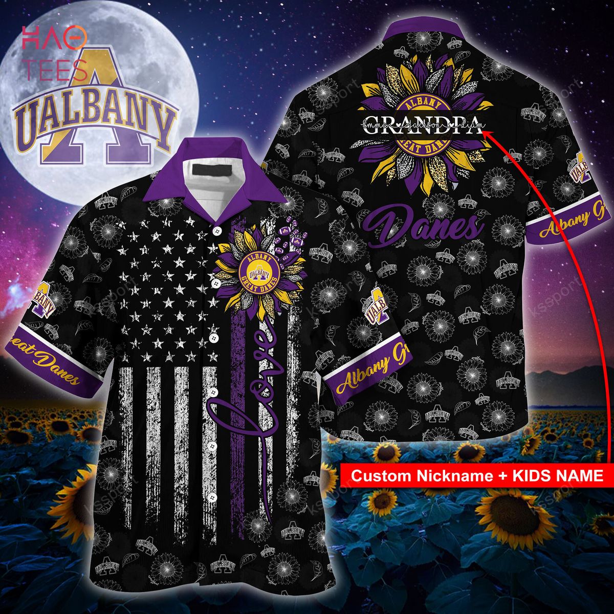 [Available] Albany Great Danes Hawaiian Shirt
