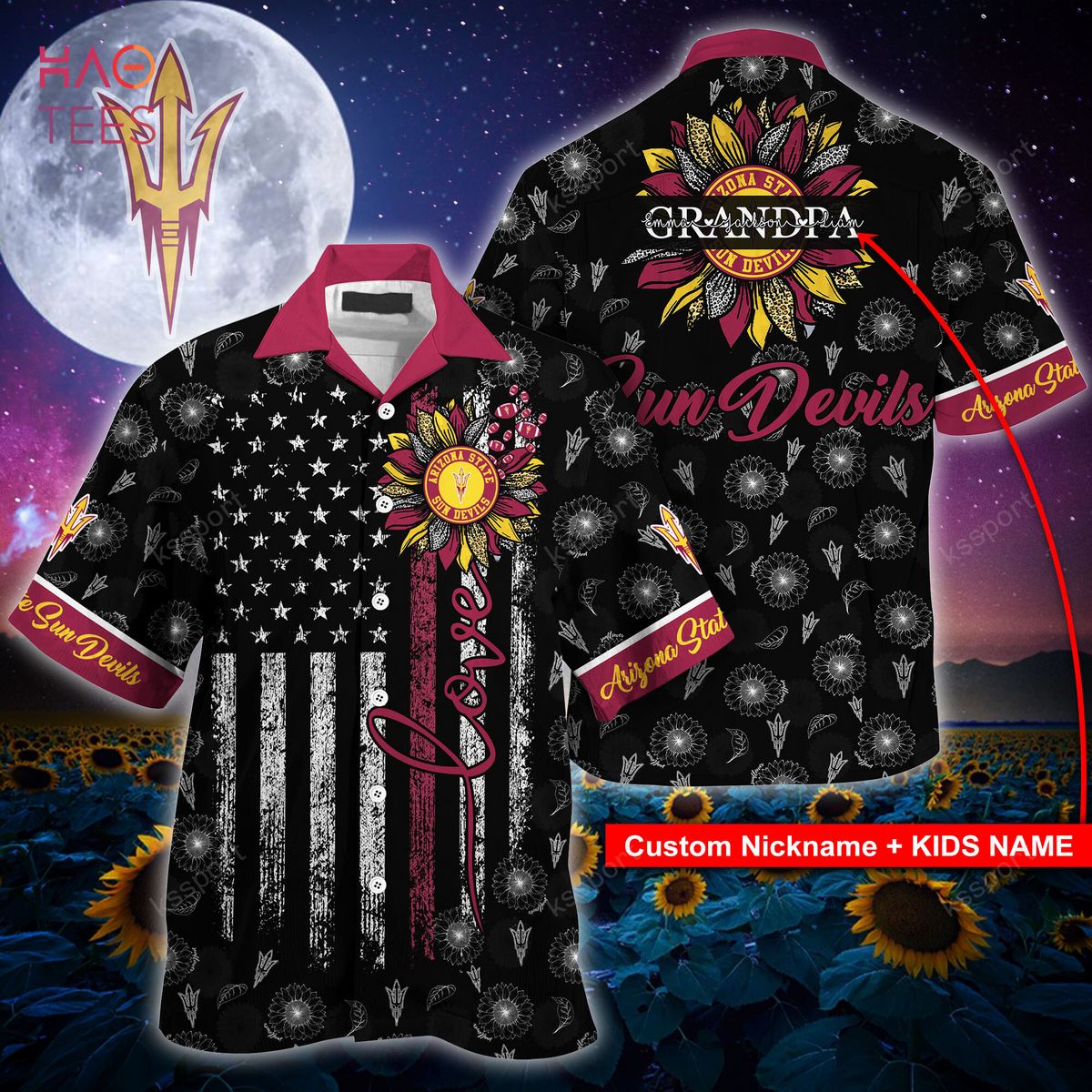 [Available] Arizona State Sun Devils  Hawaiian Shirt