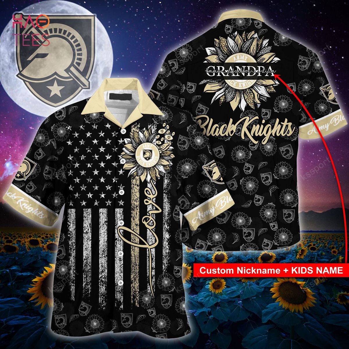 [Available] Army Black Knights Hawaiian Shirt Limited Edition