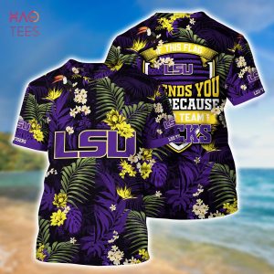 [LIMITED] LSU TIGERS Summer Hawaiian Shirt And Shorts,  With Tropical Patterns For Fans