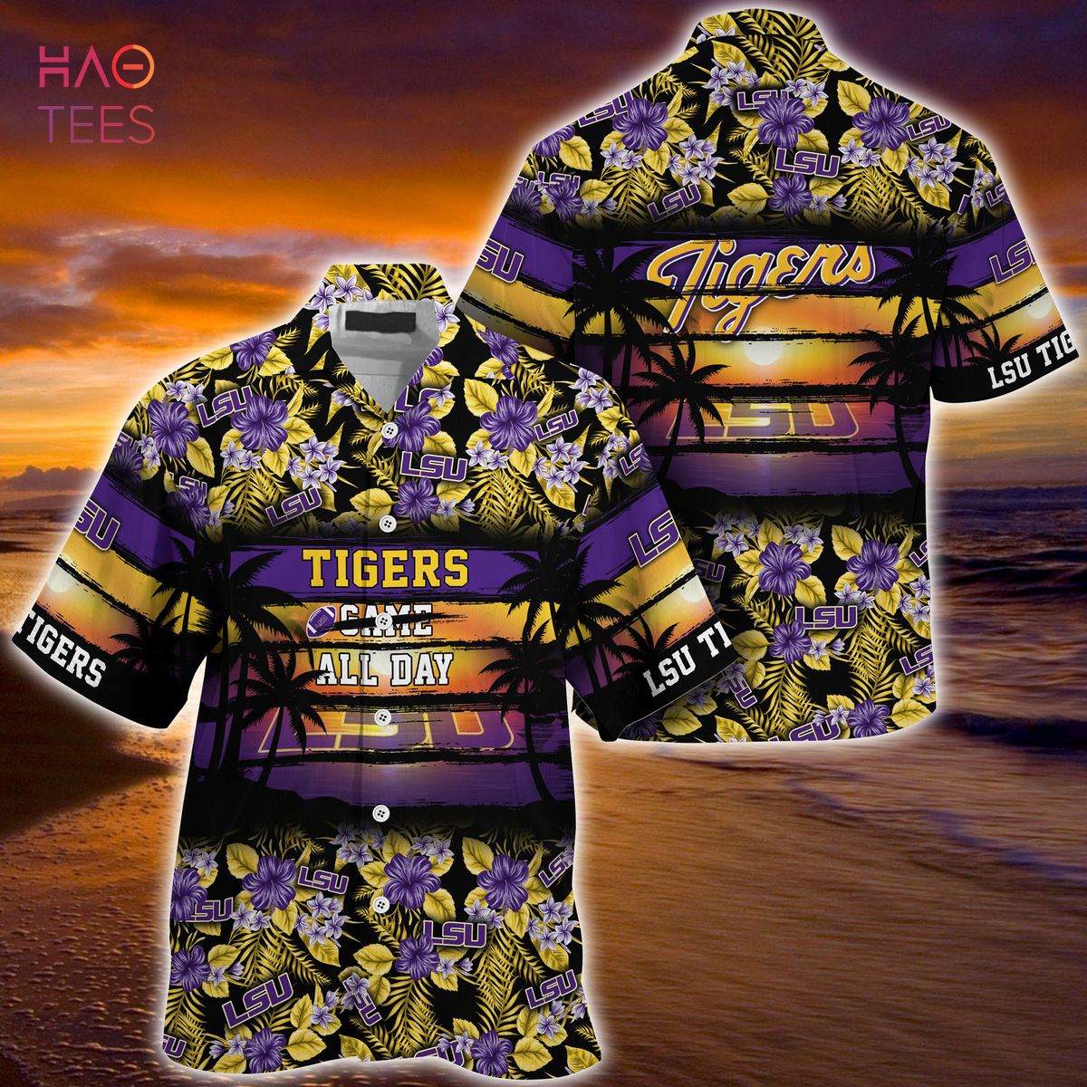 lsu tigers hawaiian shirt