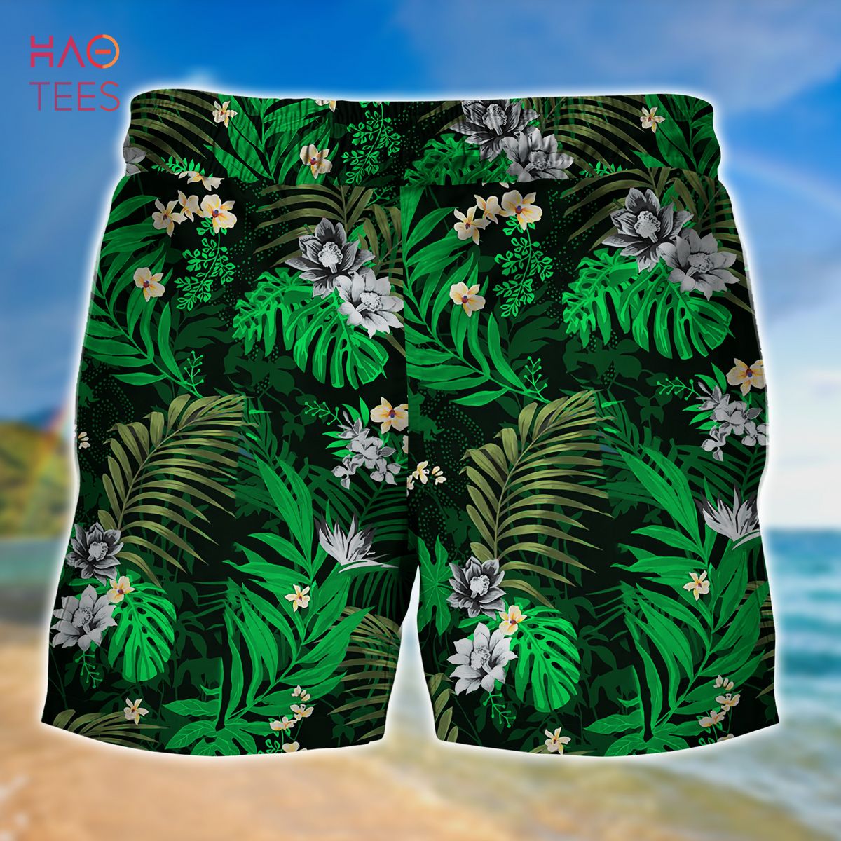 Oakland A's Sea Island Pattern Hawaiian Shirt And Shorts Summer