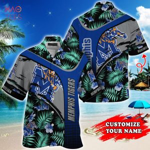 [LIMITED] Memphis Tigers Customized Summer Hawaiian Shirt, With Tropical Pattern For Fans