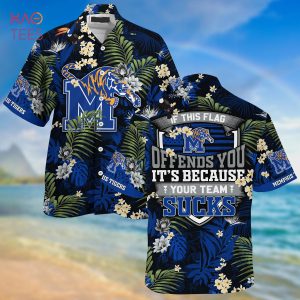 [LIMITED] Memphis Tigers Summer Hawaiian Shirt And Shorts,  With Tropical Patterns For Fans