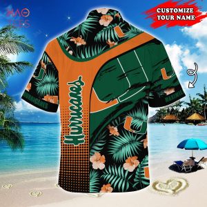 [LIMITED] Miami Hurricanes Customized Summer Hawaiian Shirt, With Tropical Pattern For Fans