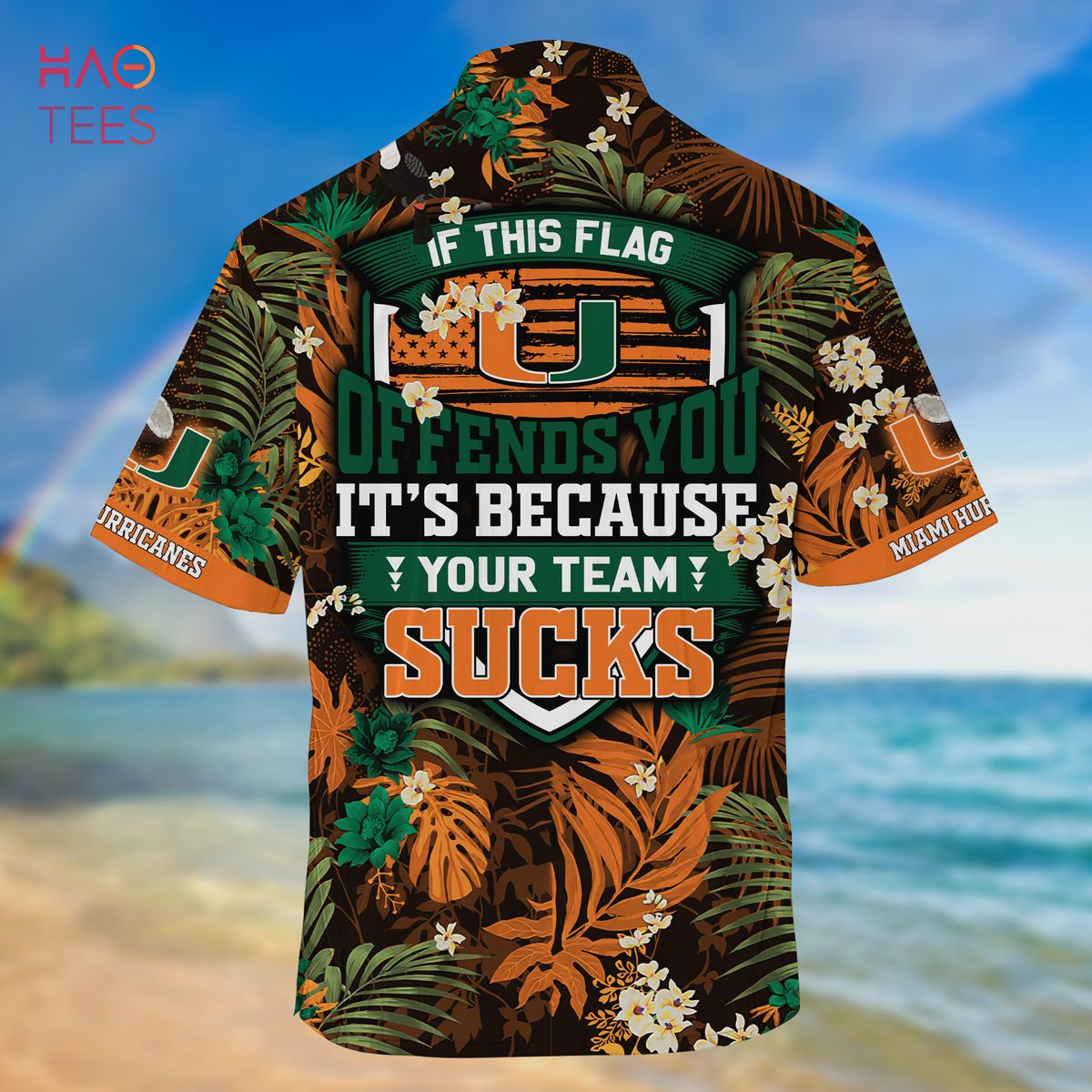 Custom Name And Number Miami Hurricanes New Gift For Summer Beach Summer  Hawaiian Shirt - Shibtee Clothing