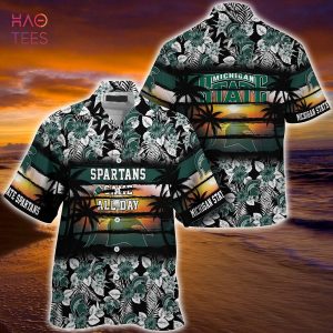 [LIMITED] Michigan State Spartans Summer Hawaiian Shirt, Floral Pattern For Sports Enthusiast This Year