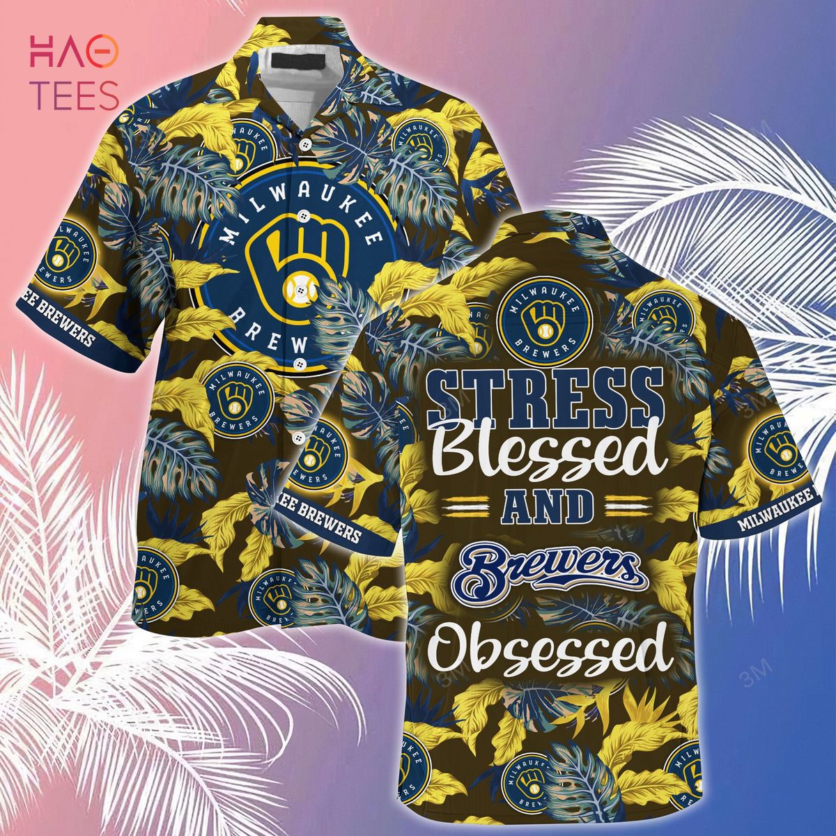 MLB Milwaukee Brewers Logo Hot Hawaiian Shirt Gift For Men And