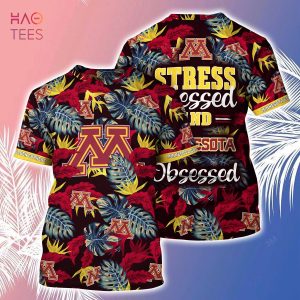 [LIMITED] Minnesota Golden Gophers Summer Hawaiian Shirt And Shorts, Stress Blessed Obsessed For Fans