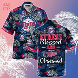 [LIMITED] Minnesota Twins MLB-Summer Hawaiian Shirt And Shorts, Stress Blessed Obsessed For Fans