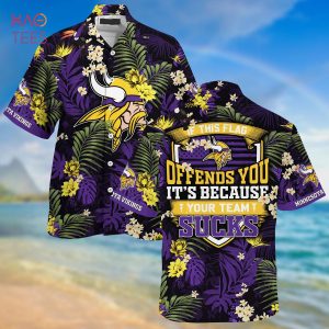 Minnesota Vikings Nfl Mens Winter Tropical Hawaiian Shirt - T