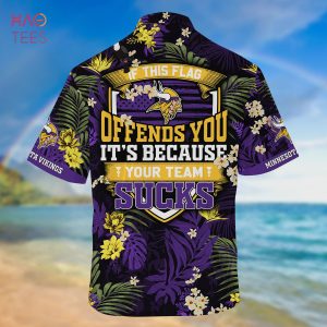 Minnesota Vikings Floral Casual Hawaiian Shorts Gift For Fans