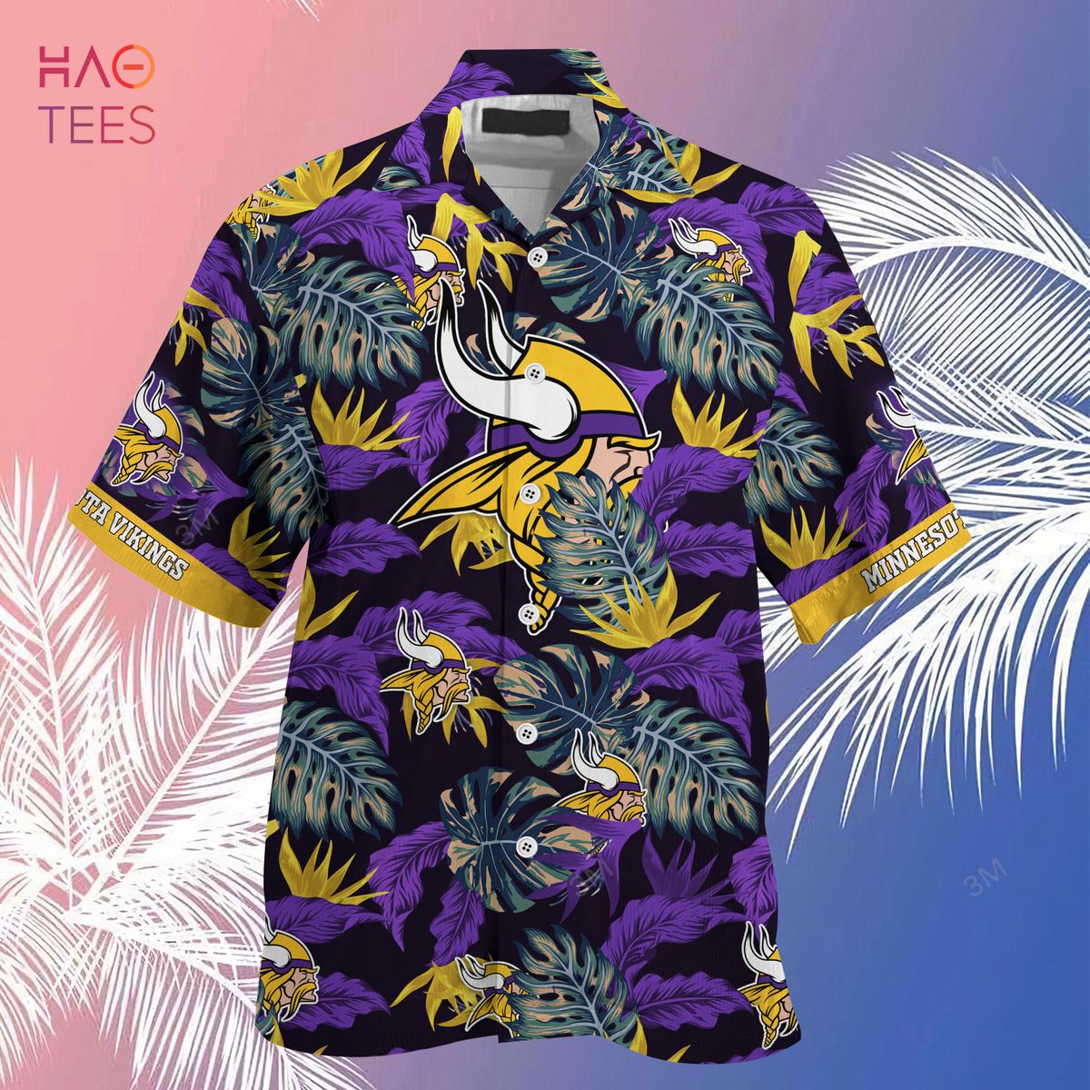 LIMITED] Minnesota Vikings NFL-Summer Hawaiian Shirt And Shorts, With  Tropical Patterns For Fans