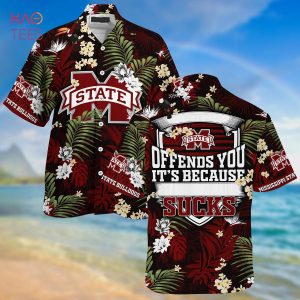 [LIMITED] Mississippi State Bulldogs Summer Hawaiian Shirt And Shorts,  With Tropical Patterns For Fans
