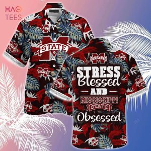 [LIMITED] Mississippi State Bulldogs Summer Hawaiian Shirt And Shorts, Stress Blessed Obsessed For Fans