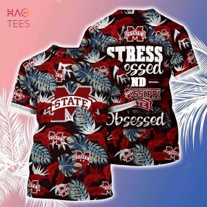 [LIMITED] Mississippi State Bulldogs Summer Hawaiian Shirt And Shorts, Stress Blessed Obsessed For Fans