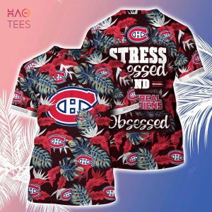 [LIMITED] Montreal Canadiens NHL-Summer Hawaiian Shirt And Shorts, Stress Blessed Obsessed For Fans