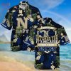 [LIMITED] Navy Midshipmen Summer Hawaiian Shirt And Shorts,  With Tropical Patterns For Fans
