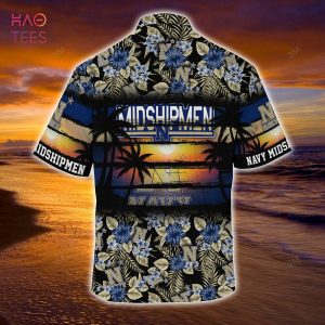 [LIMITED] Navy Midshipmen Summer Hawaiian Shirt, Floral Pattern For Sports Enthusiast This Year
