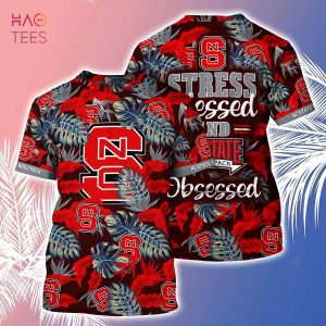 [LIMITED] NC State Wolfpack Summer Hawaiian Shirt And Shorts, Stress Blessed Obsessed For Fans