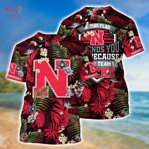[LIMITED] Nebraska Cornhuskers  Summer Hawaiian Shirt And Shorts,  With Tropical Patterns For Fans