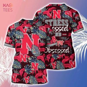 [LIMITED] Nebraska Cornhuskers  Summer Hawaiian Shirt And Shorts, Stress Blessed Obsessed For Fans
