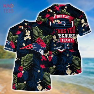 [LIMITED] New England Patriots NFL-Summer Hawaiian Shirt And Shorts,  With Tropical Patterns For Fans