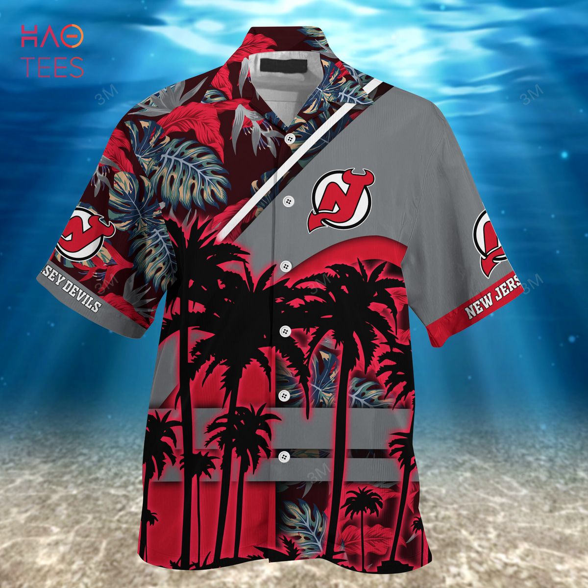 New Jersey Devils Hawaiian shirts Tropical Flower Short Sleeve - 89 Sport  shop