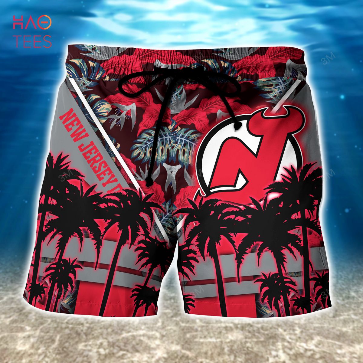 NHL New Jersey Devils Hawaiian Shirt,Tropical Fruit Pattern Beach