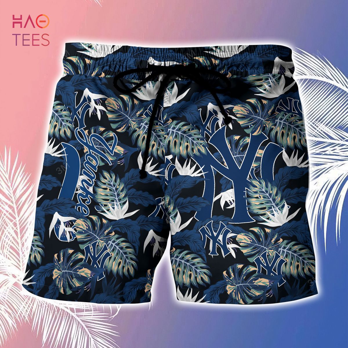 [LIMITED] NewYork Yankees MLB-Summer Hawaiian Shirt And Shorts, Stress Blessed Obsessed For Fans