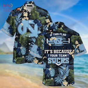 [LIMITED] North Carolina Tar Heels  Summer Hawaiian Shirt And Shorts,  With Tropical Patterns For Fans