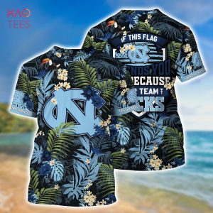 [LIMITED] North Carolina Tar Heels  Summer Hawaiian Shirt And Shorts,  With Tropical Patterns For Fans